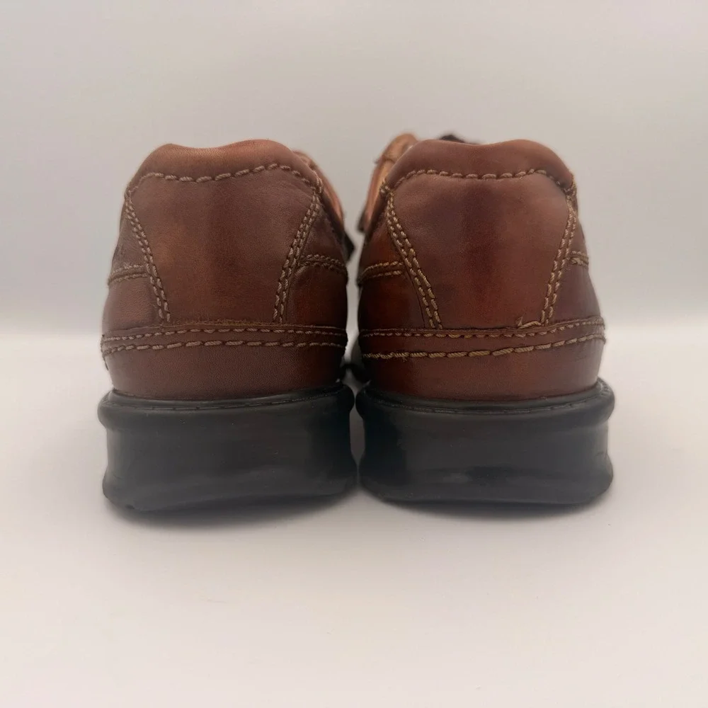 Clarks Colson Over Oxford Bicycle Toe Leather Brown Size 8 M